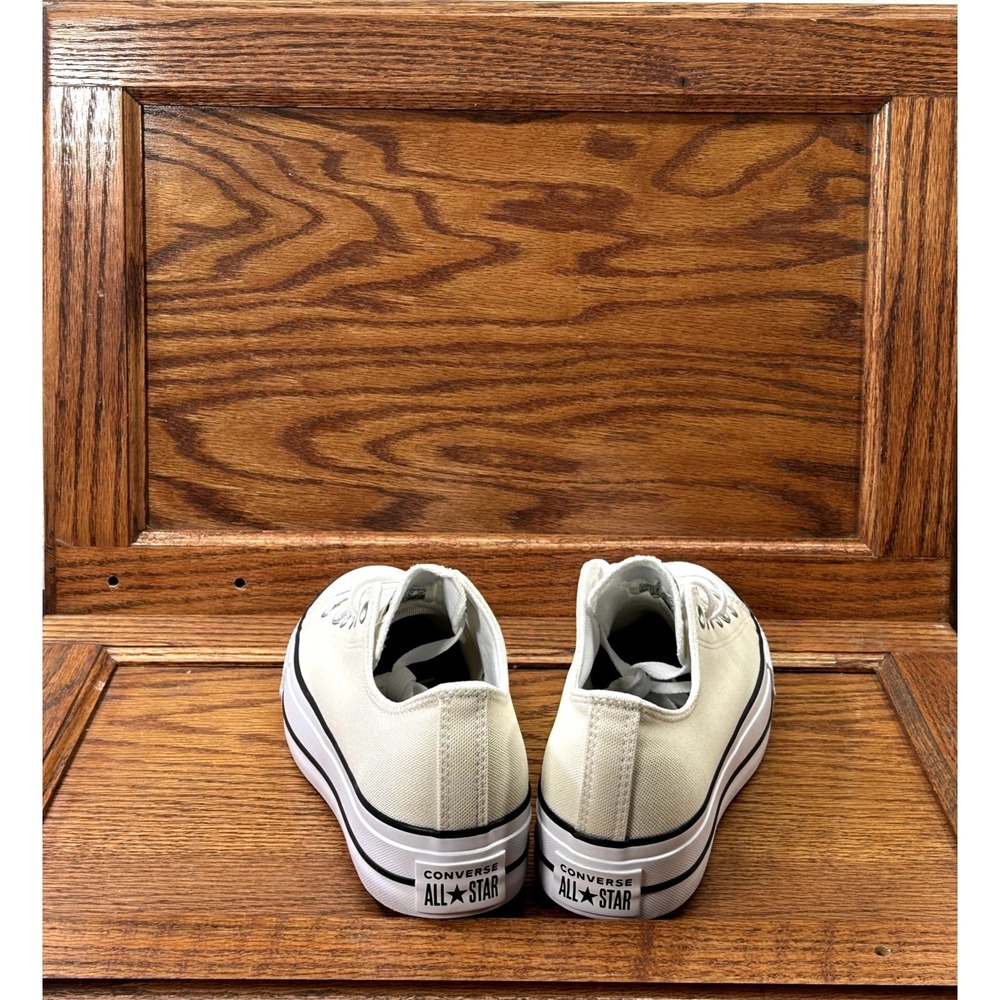 Converse Chuck Taylor All Star Lift Platform Cream Canvas Size Women 9.5 - Picture 7 of 9
